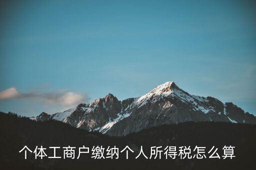 個(gè)體如何算繳稅，個(gè)體工商戶怎么交稅