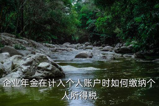企業(yè)年金在計(jì)入個(gè)人賬戶(hù)時(shí)如何繳納個(gè)人所得稅