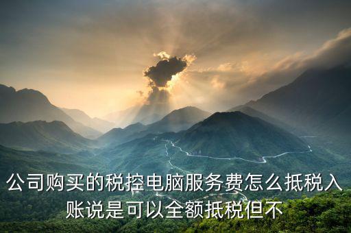 公司購(gòu)買的稅控電腦服務(wù)費(fèi)怎么抵稅入賬說是可以全額抵稅但不
