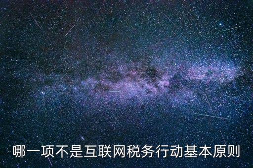 地稅工作如何適應(yīng)互聯(lián)網(wǎng)，哪一項(xiàng)不是互聯(lián)網(wǎng)稅務(wù)行動(dòng)基本原則