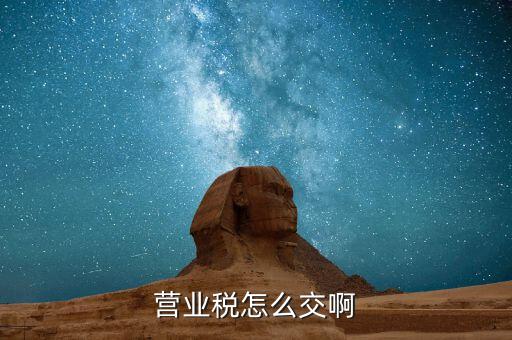 營業(yè)稅如何繳納，營業(yè)稅怎么交啊