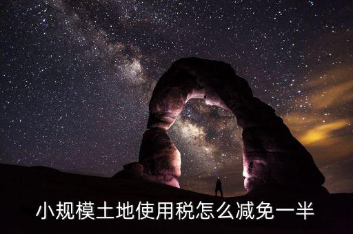 城鎮(zhèn)土地使用稅如何減免，小規(guī)模土地使用稅怎么減免一半
