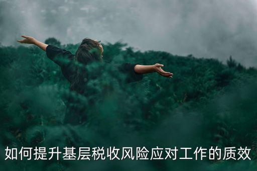 如何提升基層稅收風險應對工作的質效