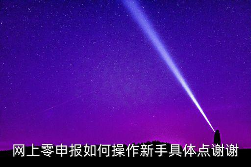 零申報(bào)如何網(wǎng)上申報(bào)，網(wǎng)上零申報(bào)如何操作新手具體點(diǎn)謝謝