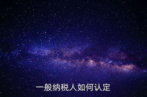 外網(wǎng)如何認定一般納稅人，一般納稅人的認定標準是什么
