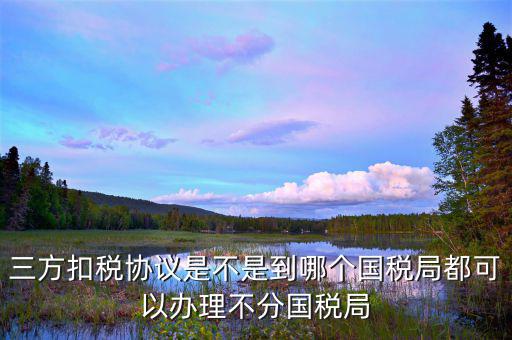 廈門國稅如何制作三方扣款協(xié)議，我是剛注冊的公司到國稅局辦理三方協(xié)議怎么辦理