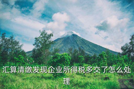 匯算清繳多繳的稅款如何處理，企業(yè)所得稅匯算清繳 多交稅款如何處理