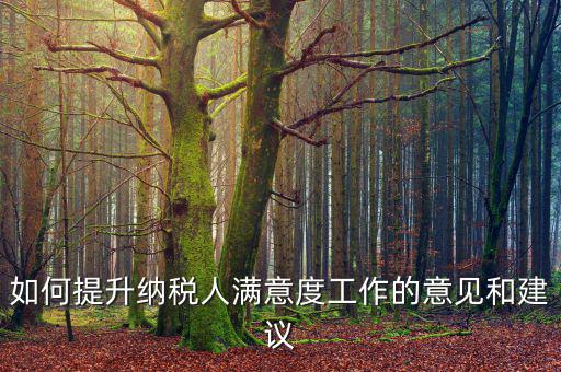 稅務(wù)干部如何提升納稅人滿意度，如何提高納稅人滿意度 中國稅務(wù)報