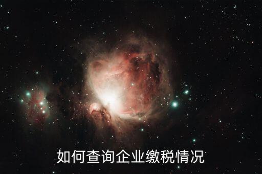 如何查詢企業(yè)繳稅情況，去哪里可以查到一個(gè)企業(yè)的納稅狀況
