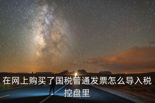 在網(wǎng)上購(gòu)買了國(guó)稅普通發(fā)票怎么導(dǎo)入稅控盤(pán)里