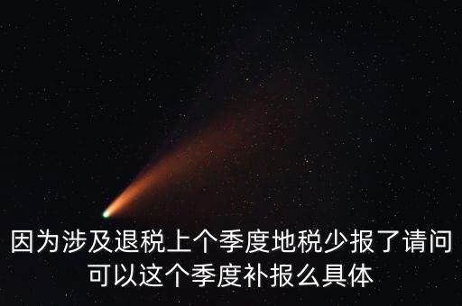 地稅如何補(bǔ)充申報，因?yàn)樯婕巴硕惿蟼€季度地稅少報了請問可以這個季度補(bǔ)報么具體