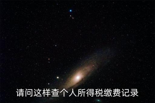如何查找自己繳稅記錄，請問這樣查個人所得稅繳費記錄