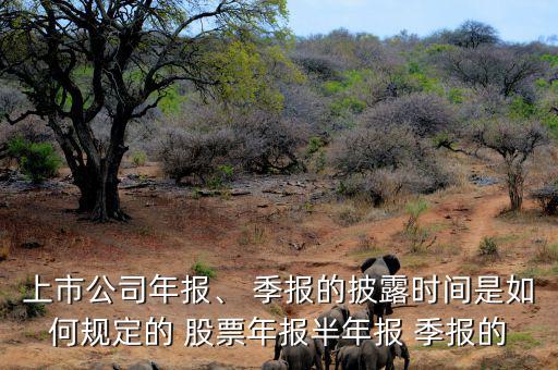 上市公司年報(bào)、 季報(bào)的披露時(shí)間是如何規(guī)定的 股票年報(bào)半年報(bào) 季報(bào)的