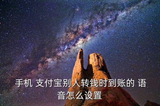  手機 支付寶別人轉(zhuǎn)錢時到賬的 語音怎么設置