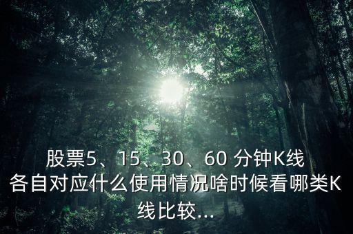 股票5、15、30、60 分鐘K線各自對應(yīng)什么使用情況啥時(shí)候看哪類K線比較...