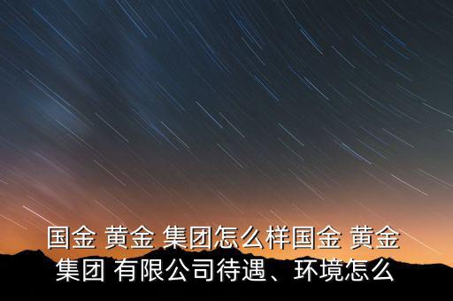 國金 黃金 集團(tuán)怎么樣國金 黃金 集團(tuán) 有限公司待遇、環(huán)境怎么