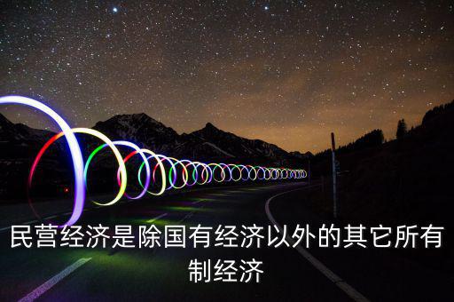 民營經濟是除國有經濟以外的其它所有制經濟