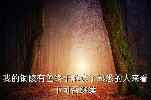 銅陵有色為什么停牌，銅陵有色停牌復(fù)牌后股價從10幾元到3元多