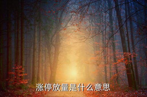 天量漲停意味著什么，放天量的漲停板意味著什么是不是意味著后市一定是一路走低的