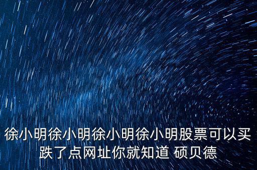碩貝德是什么股，這個(gè)叫什么股