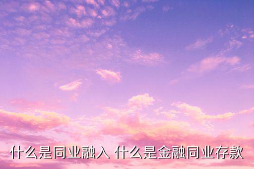 什么行業(yè)屬于同業(yè)賬戶，什么是銀行同業(yè)業(yè)務