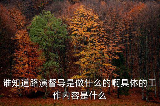 上證路演中心干什么的，誰知道路演督導是做什么的啊具體的工作內(nèi)容是什么