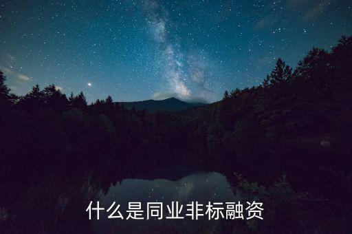 什么是非標(biāo)融資，什么叫非標(biāo)融資