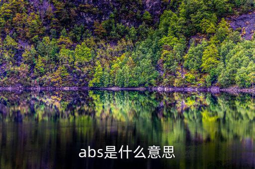 abs發(fā)行是什么意思，abs是什么意思