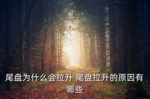 為什么主力尾盤拉升，尾盤為什么會拉升 尾盤拉升的原因有哪些