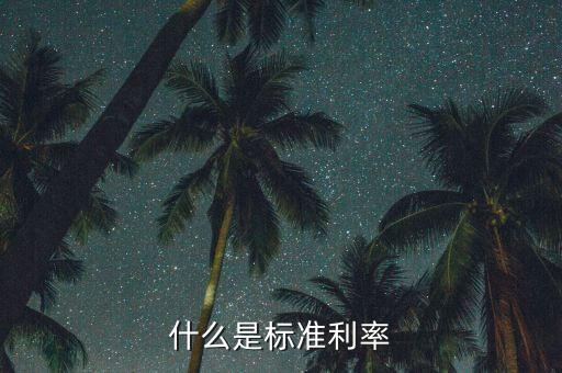 利率屬于什么指標，什么是標準利率