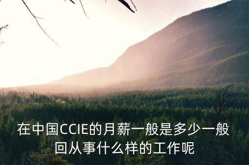 中航三鑫工資什么樣，在中國(guó)CCIE的月薪一般是多少一般回從事什么樣的工作呢