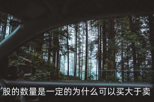 為什么可以買超過(guò)100萬(wàn)股，股的數(shù)量是一定的為什么可以買大于賣