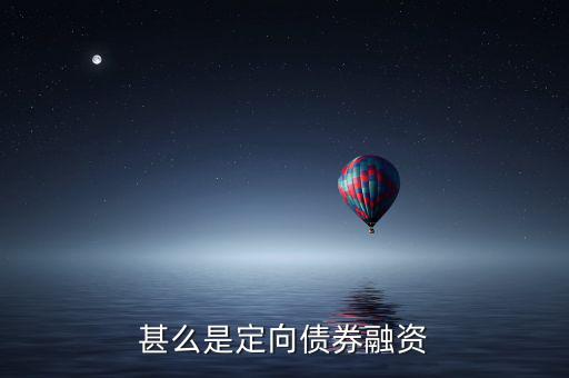 定向債券融資什么意思，甚么是定向債券融資和定向集合資金