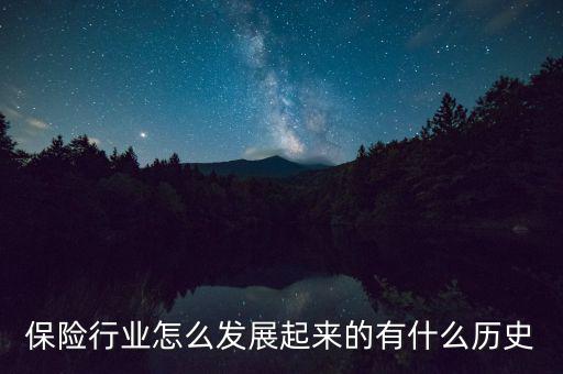 保險首先是從什么發(fā)展而來的，保險行業(yè)怎么發(fā)展起來的有什么歷史
