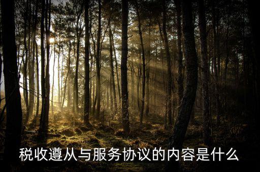什么是稅收遵從，稅收遵從與服務(wù)協(xié)議的內(nèi)容是什么