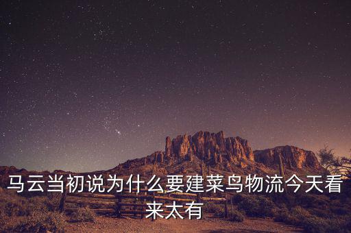 馬云為什么要做物流，馬云為何不搞物流