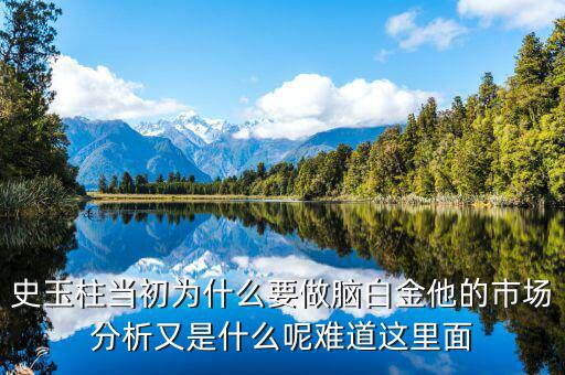 史玉柱為什么選擇腦白金，史玉柱為什么選擇在江陰開始腦白金而不是熟悉的珠海
