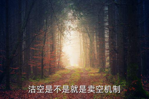 沽空機(jī)制是什么，什么是沽空沽空是什么意思