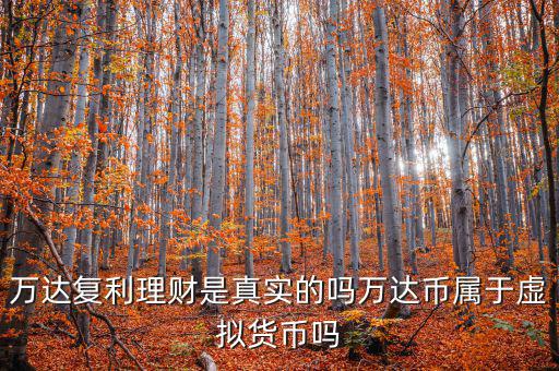 萬達(dá)貨幣是什么，萬達(dá)復(fù)利理財(cái)是真實(shí)的嗎萬達(dá)幣屬于虛擬貨幣嗎