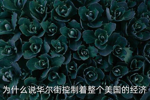 美國為什么離不開華爾街，為什么說華爾街控制著整個美國的經(jīng)濟