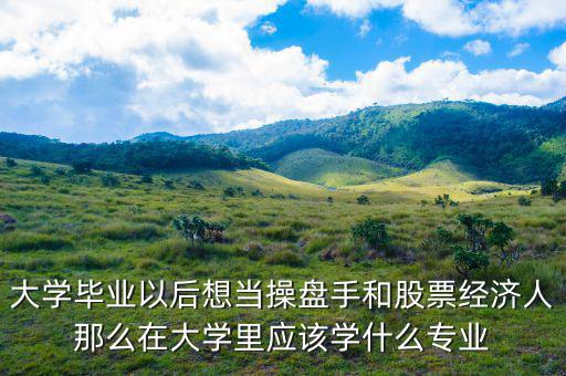 大學(xué)畢業(yè)以后想當(dāng)操盤(pán)手和股票經(jīng)濟(jì)人那么在大學(xué)里應(yīng)該學(xué)什么專(zhuān)業(yè)