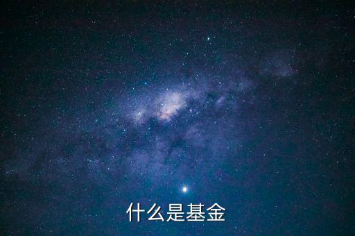 什么叫基金，基金什么意思