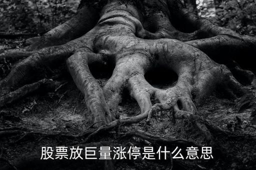 放巨量漲停意味著什么，放巨量拉漲停板說明什么