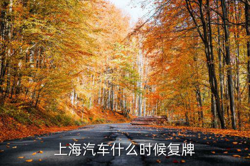 金杯汽車什么時(shí)候復(fù)牌，上海汽車什么時(shí)候復(fù)牌