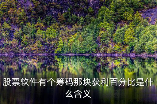 獲利比例是什么意思，股票軟件有個籌碼那塊獲利百分比是什么含義