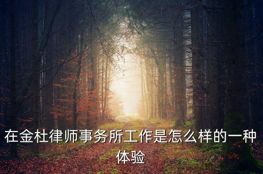 白彥春為什么離開(kāi)金杜，在金杜律師事務(wù)所工作是怎么樣的一種體驗(yàn)