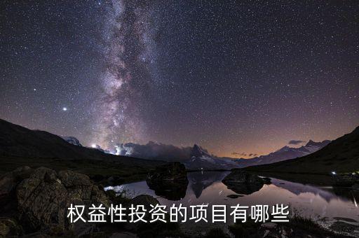 權(quán)益資金對項目有什么影響，權(quán)益性投資的項目有哪些