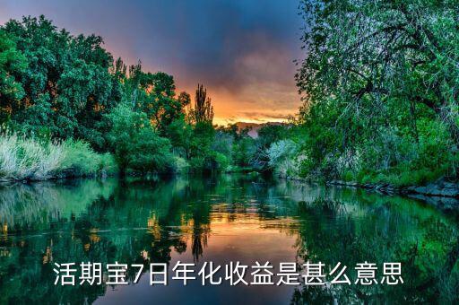 活期寶七日年化是什么意思，活期寶7日年化收益是甚么意思