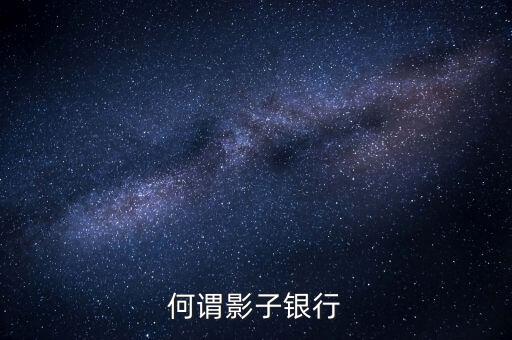 麥卡利對(duì)影子銀行的定義是什么，何謂影子銀行