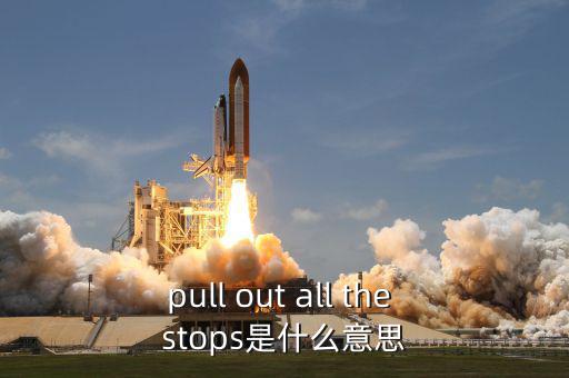 財(cái)政刺激是什么，pull out all the stops是什么意思